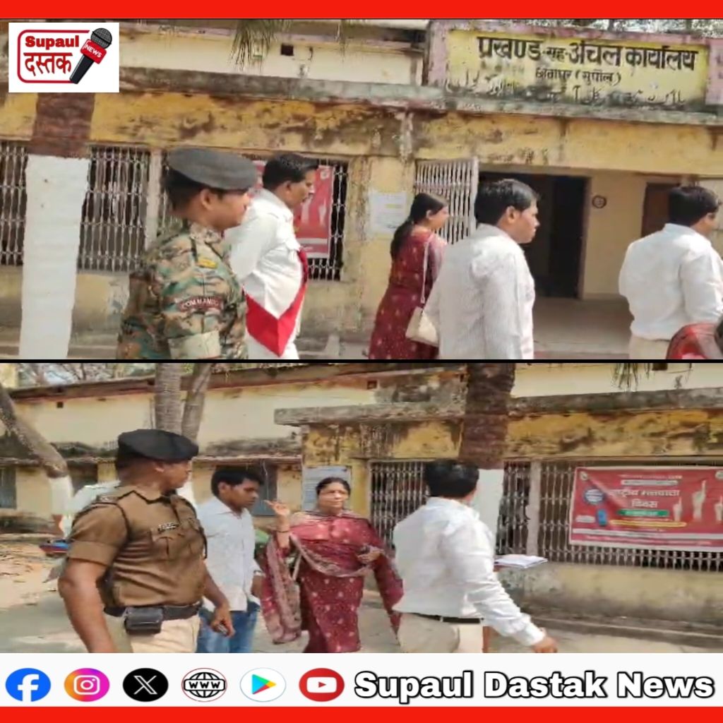 DM ने किया छातापुर ब्लॉक कार्यालय का निरिक्षण